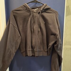 Gymshark Black Cropped Hoodie Jacket